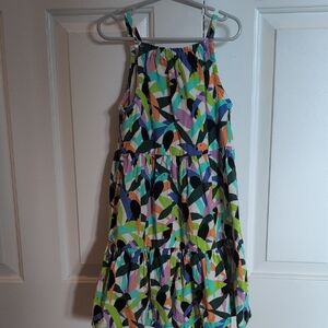 Hanna Andersson Green and Blue Halter Sundress